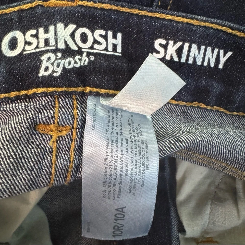 Oshkosh B'gosh Boys Skinny Blue Jeans Dark Wash. Size 10 Regular